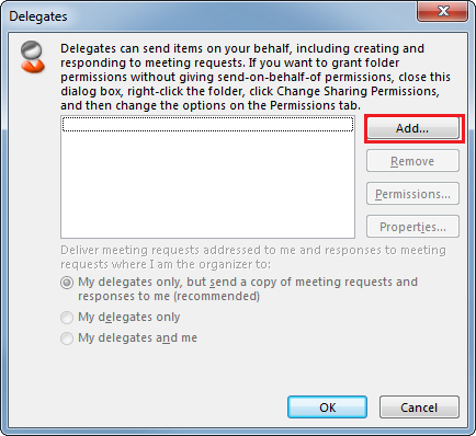 Outlook 2016 Add a Delegate Button