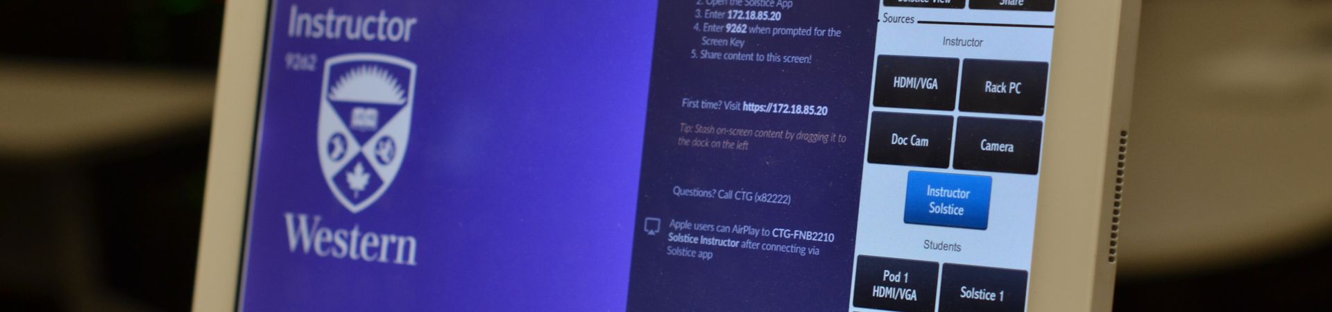 Crestron touchscreen interface found in FNB 2210