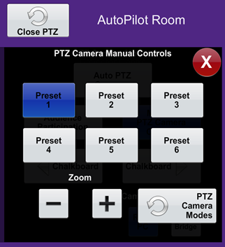 Auto-Pilot Preset controls
