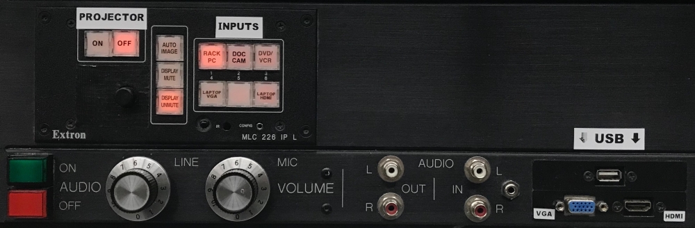Screenshot of Extron MLC226 Control interface