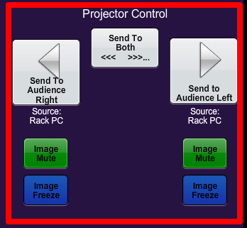 Screenshot of the Projector Control Options