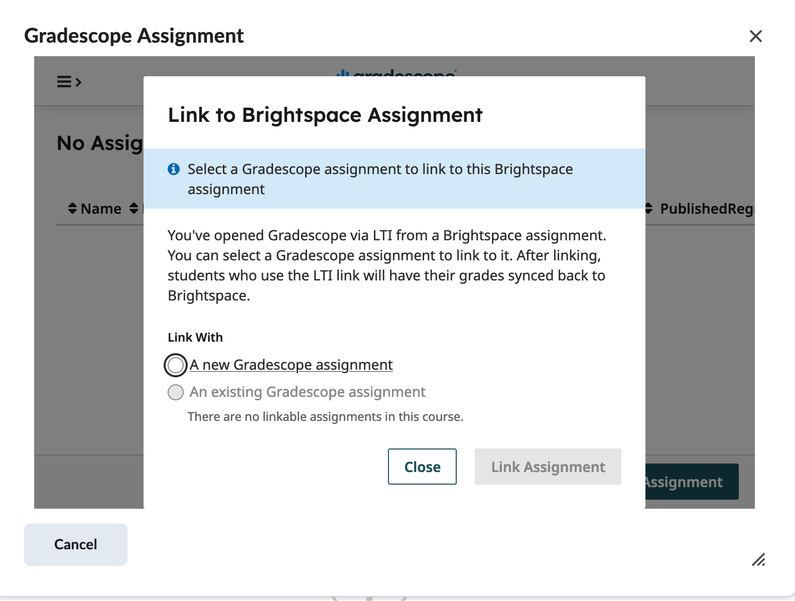 Screenshot of OWL Brightspace