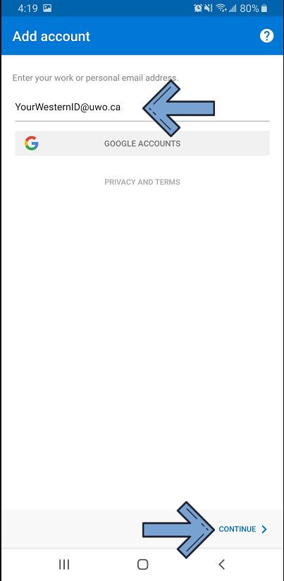 Android Email Setup 2
