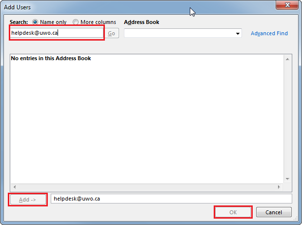Outlook 2016 Add Users