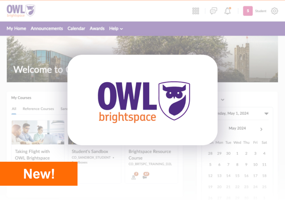 A screenshot of OWL Brightspace