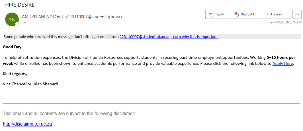 Phishing Email